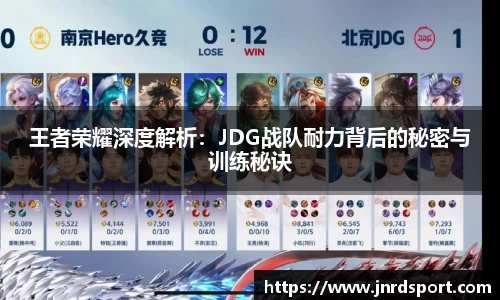 王者荣耀深度解析：JDG战队耐力背后的秘密与训练秘诀
